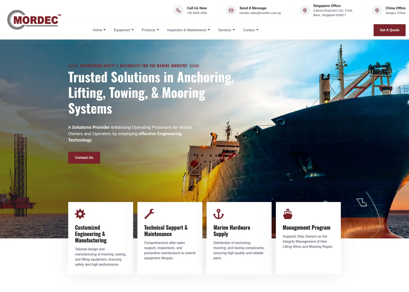 The rebuilt Mordec International website